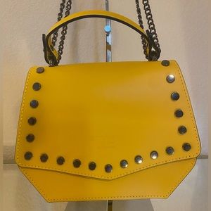 Persaman New York yellow leather handbag